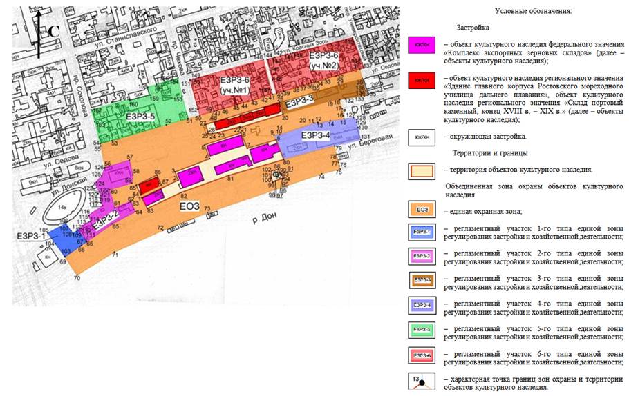 Постановление Правительства Ростовской области от 30.03.2020 N 242 "Об установлении объединенной зоны охраны объектов культурного наследия: федерального значения "Комплекс экспортных зерновых складов", регионального значения "Здание главного корпуса Ростовского мореходного училища дальнего плавания", регионального значения "Склад портовый каменный, конец XVIII в. – XIX в." и утверждении требований к градостроительным регламентам в границах территорий данной зоны"