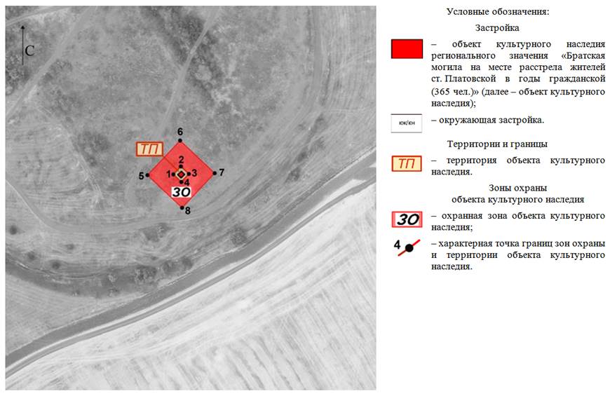 Постановление Правительства Ростовской области от 06.04.2020 N 291 "Об установлении зон охраны объекта культурного наследия регионального значения "Братская могила на месте расстрела жителей ст. Платовской в годы гражданской (365 чел.)" и утверждении требований к градостроительным регламентам в границах территорий данных зон"