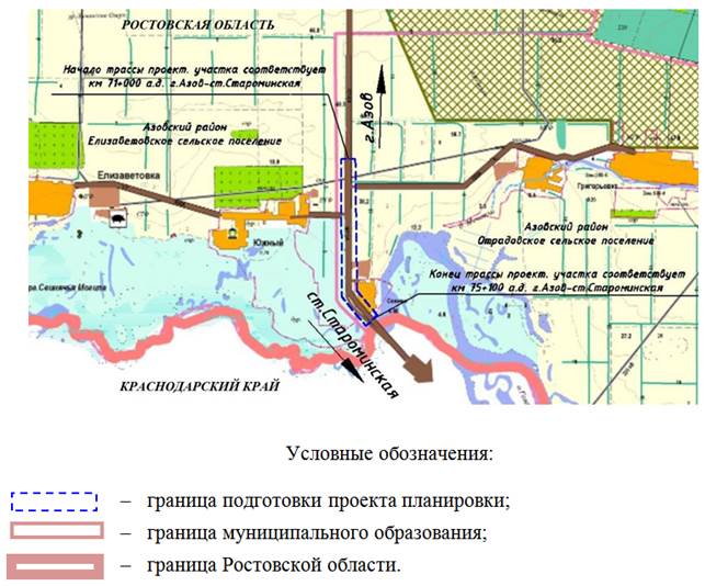 Постановление Правительства Ростовской области от 06.12.2021 N 995 "Об утверждении проекта изменений в проект планировки и проект межевания территории размещения автомобильной дороги общего пользования регионального значения г. Азов – с. Александровка – ст. Староминская (до границы Краснодарского края) на участке км 71 + 000 – км 75 + 100 в Азовском районе"
