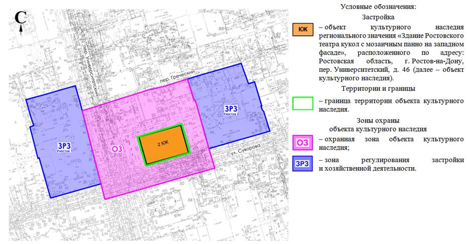 Постановление Правительства Ростовской области от 23.09.2022 N 779 "Об установлении зон охраны объекта культурного наследия регионального значения "Здание Ростовского театра кукол с мозаичным панно на западном фасаде" и утверждении требований к градостроительным регламентам в границах территорий данных зон"
