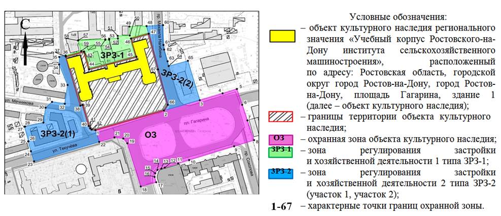 Постановление Правительства Ростовской области от 20.10.2025 N 66 "Об установлении зон охраны объекта культурного наследия регионального значения "Учебный корпус Ростовского-на-Дону института сельскохозяйственного машиностроения" и утверждении требований к градостроительным регламентам в границах территорий данных зон"